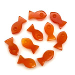 Load image into Gallery viewer, Natural Carnelian Fish Charm Beads, Fancy Fish Shape Carved Gemstone, 7X14 MM Loose Gemstone Fishes For Jewelry Making, Fish DIY Beads