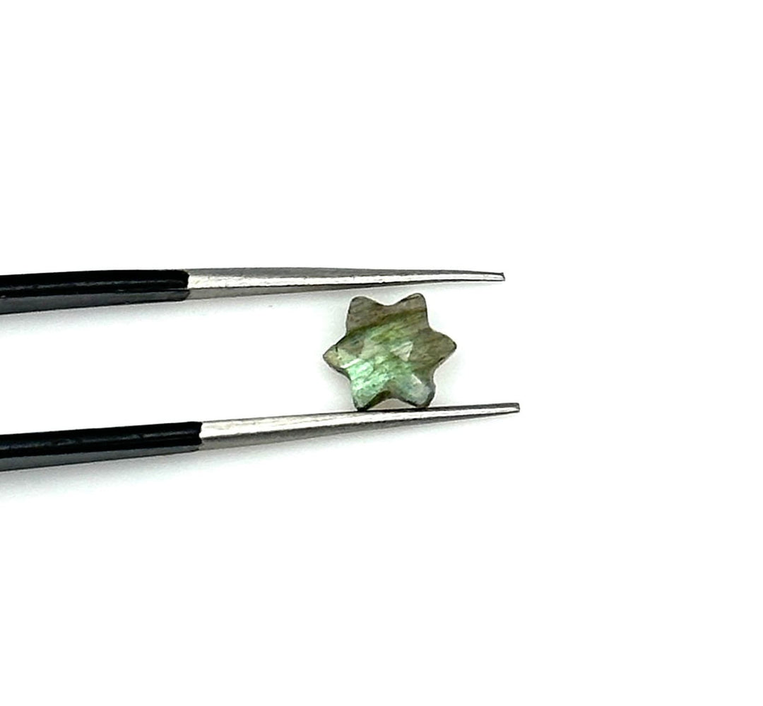 Flashy Labradorite Little Stars, Natural Labradorite Star Shape Beads, 6 MM Star Shape Gemstone for Jewlery, 6 Sides Carving Star Beads