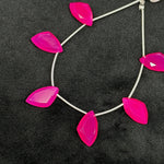 Load image into Gallery viewer, Lovely Hot Pink Chalcedony Fancy Beads, Queen Chalcedony Fancy Shape Faceted Beads, 6 Pcs Strand, 17X10 mm, Jewelry &amp; Craft Making Beads