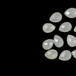 Load image into Gallery viewer, Natural White Moonstone Faceted Pear Shape Beads, 9X12 MM AAA+ Quality Moonstone Briolette's Beads, Matched Pairs, Jewelry Making Beads