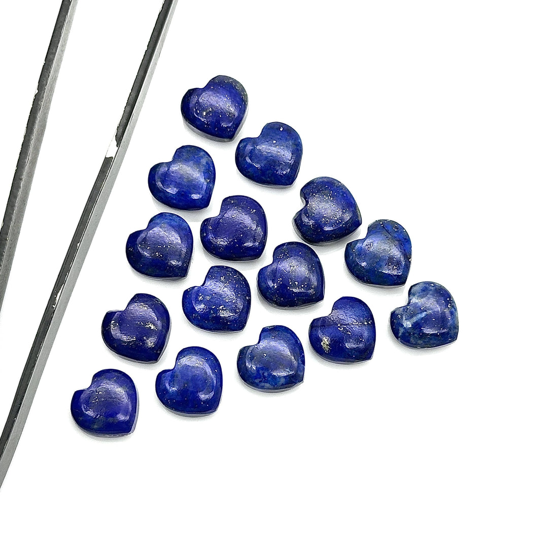 Natural Lapis Lazuli Heart Shape Briolettes, Blue Lapis Smooth Heart Shape Beads, Hand Carved Gemstone, Jewelry Making Loose Charms, 10 MM