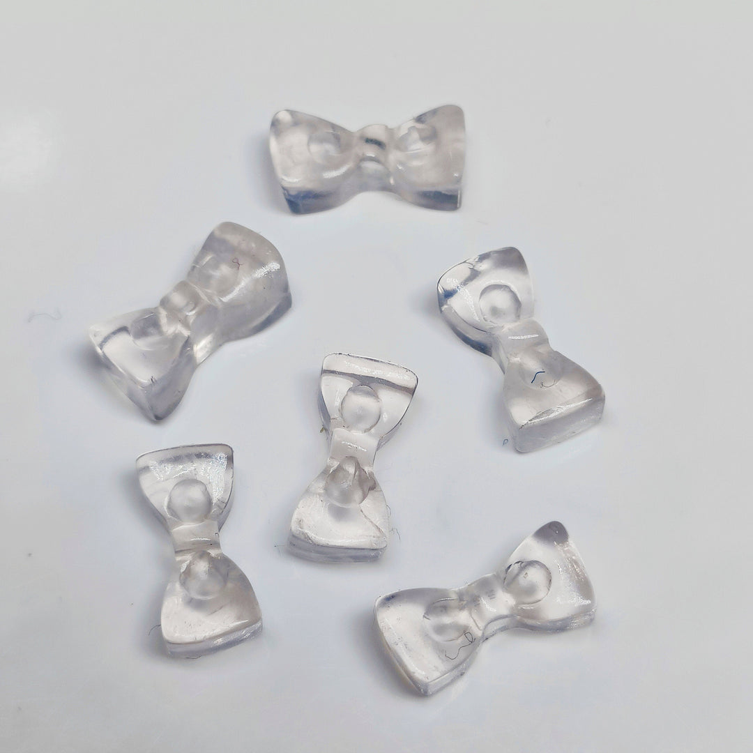 2,3,4,5 Pcs Rose quartz Hand Carved Bow Shape, Bow Shape Gemstone For Jewlery, Bow Shape Gemstone, 12X6 mm