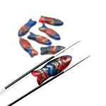 Load image into Gallery viewer, Rare Blue Red Copper Turquoise Fish Shape Gemstone, AAA Turquoise Fish Shape Beads, Crystals Fish for Jewelry Making, Fish Charms, 23X9 MM