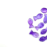 Load image into Gallery viewer, Natural Amethyst Fish Charm Beads, Fancy Fish Shape Carved Gemstone, 7X14 MM Loose Gemstone Fishes For Jewelry Making, February Birthstone