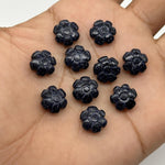 Load image into Gallery viewer, AAA Black Sunstone Flower Shape Beads, Sunstone Flower Shape Carving, Jewelry Making Loose Gemstone Charms, 12 MM, Carved Crystals