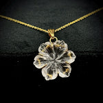 Load image into Gallery viewer, Amazing Carved Natural Crystal Flower Pendant, Goddess Energy Crystal Necklace For Her, 19 mm Crystal Quartz Flower, Birthday Gift For Women