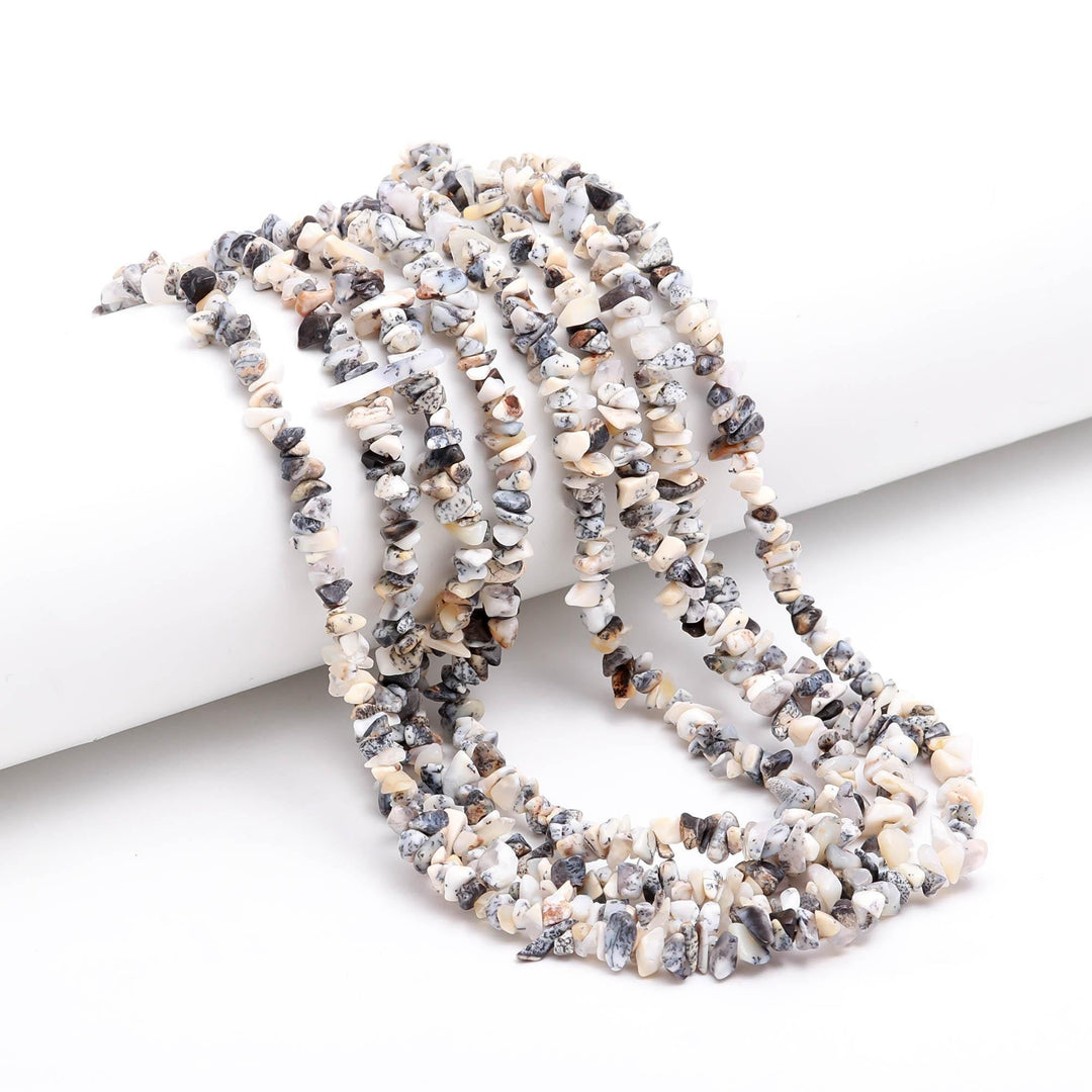 White Howlite Uncut Beads Strand, Howlite Chips Beads for Jewelry Making, 16" Inch Gemstone Uncut Chip Beads, Freeform Uncuts