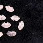 Load image into Gallery viewer, Natural Rose Quartz Carved Lips Shape Beads, Pink Lips Gemstone Beads, Lips Briolette's 14X8 mm, Rose Lips Shape Charm Beads, Jewelry Beads