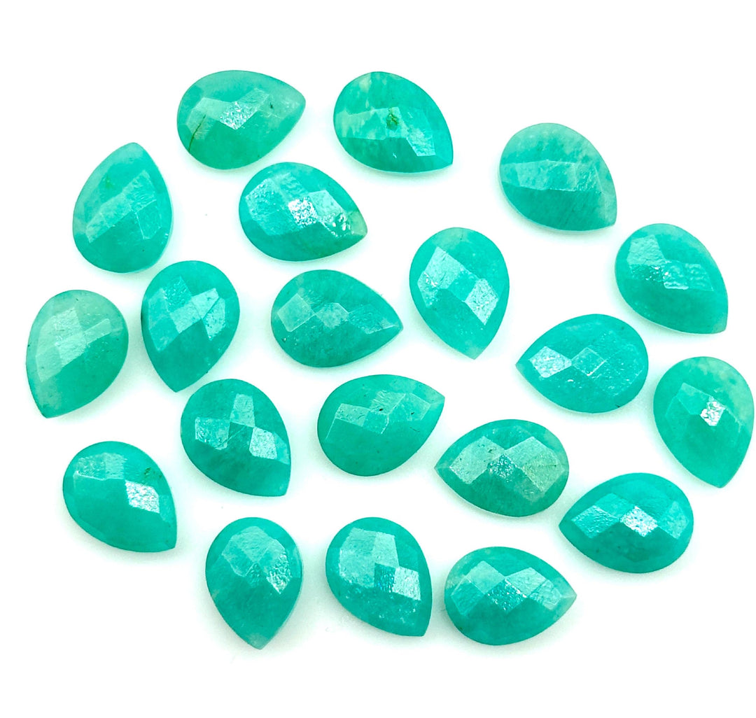 Amazing Amazonite Pear Shape Beads, AAA+ Quality Faceted Teardrop Bead, 9X12 MM Briolette Beads, Matched Pairs, Jewelry Making Beads