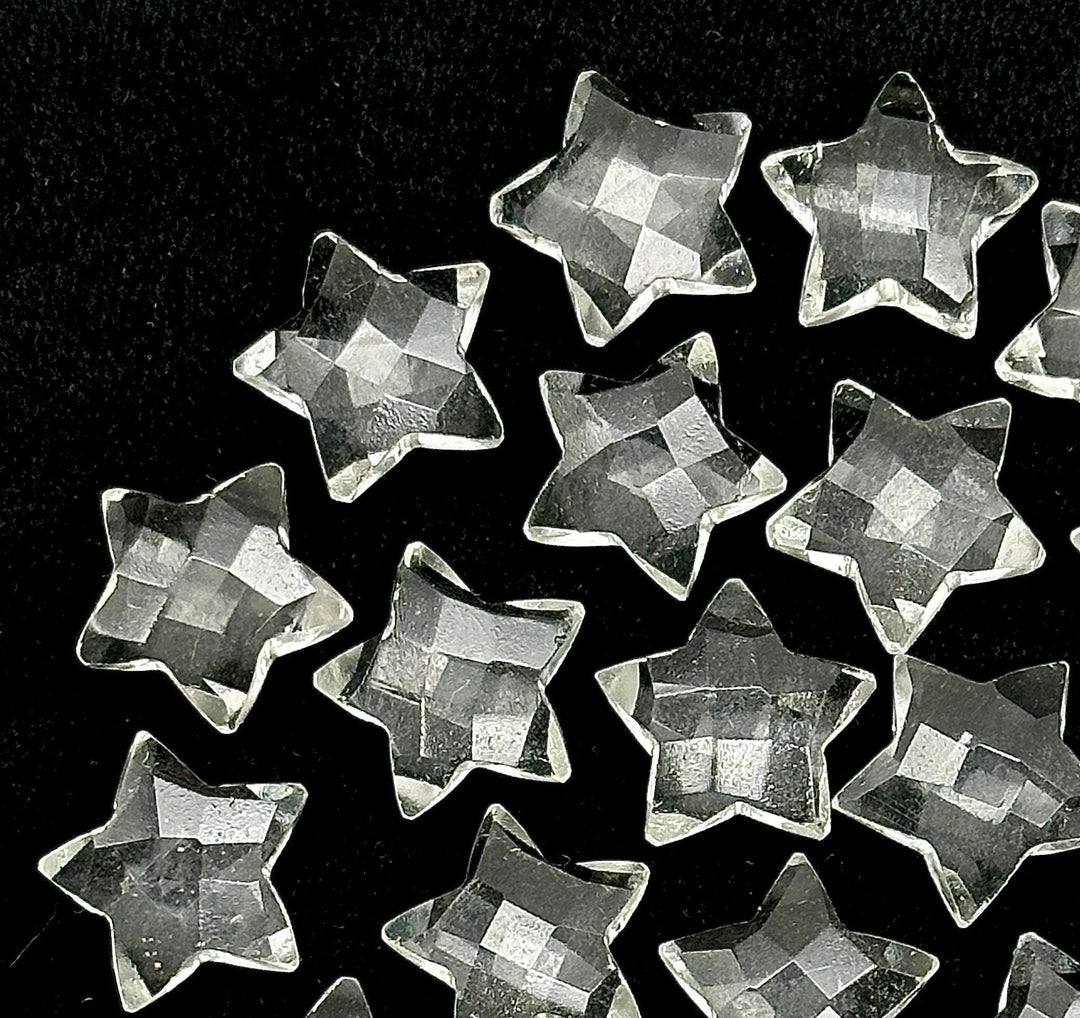 AAA Crystal Quartz Star Shape Briolettes, Natural Clear Quartz Star Gemstone for Jewelry Making, Faceted Clear Quartz Star Charms, 15 MM