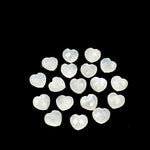 Load image into Gallery viewer, White Moonstone Heart Shape Briolettes, Natural White Moonstone Faceted Heart Shape Beads, Loose Gemstone, 8 MM Heart Charms for Jewelry
