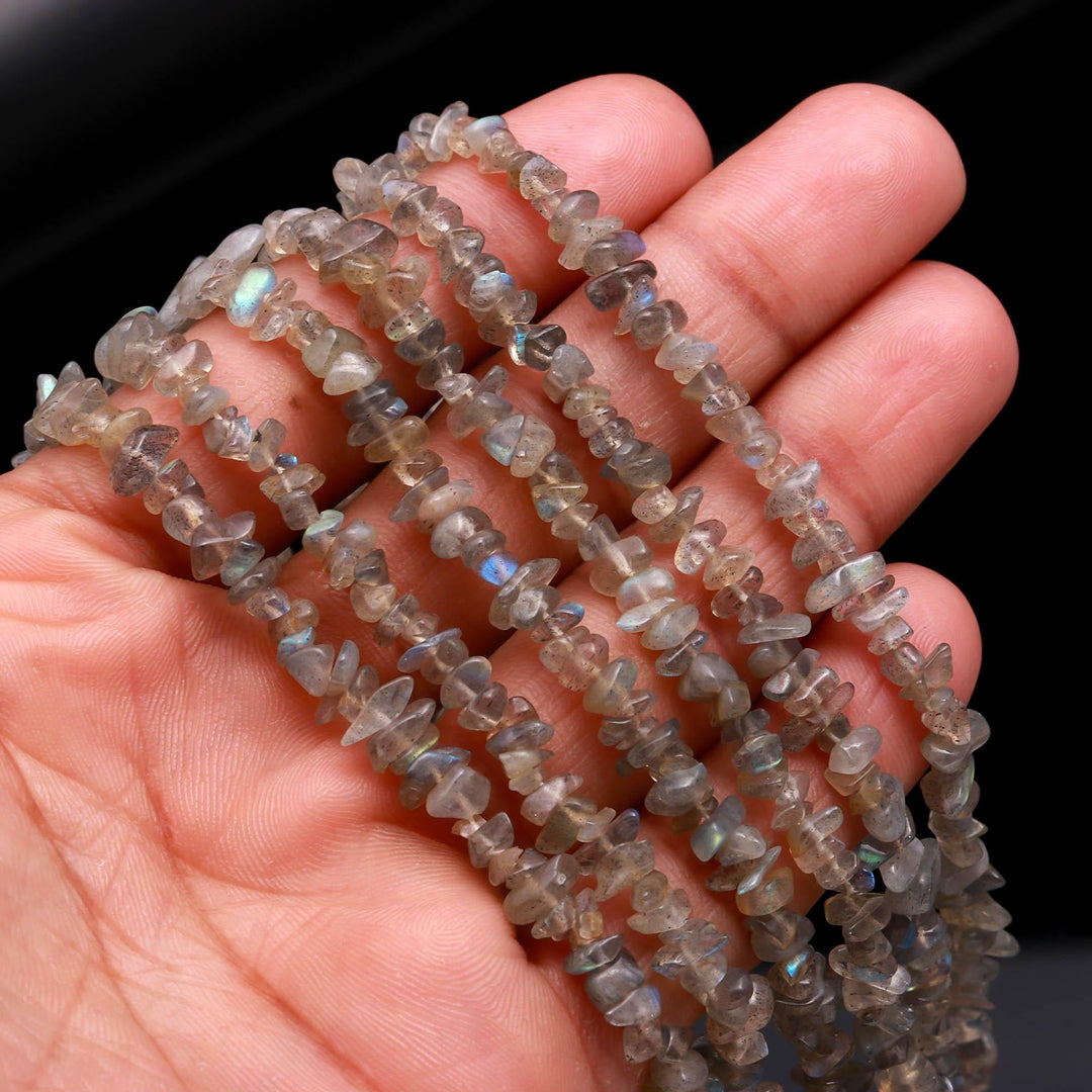 Flashy Labradorite Uncut Beads Strand, AAA Labradorite Chips Beads for Jewelry Making, 16" Inch Uncut Chip Beads, Freeform Uncuts