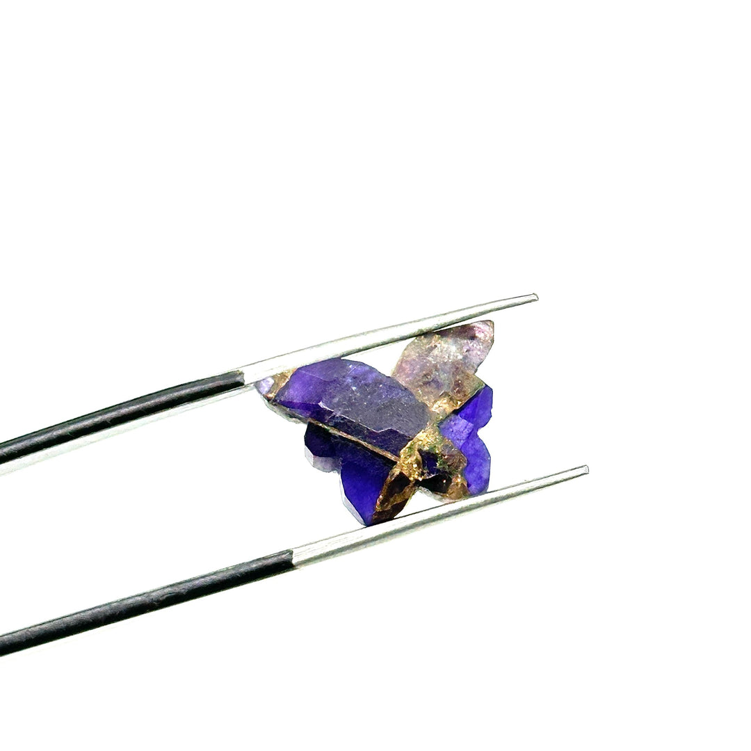 Sparkling Butterflies, Copper Amethyst Butterfly Shape Beads, Faceted Butterfly Gemstone, Purple Amethyst Carving Beads 14x10 MM, Charm Bead