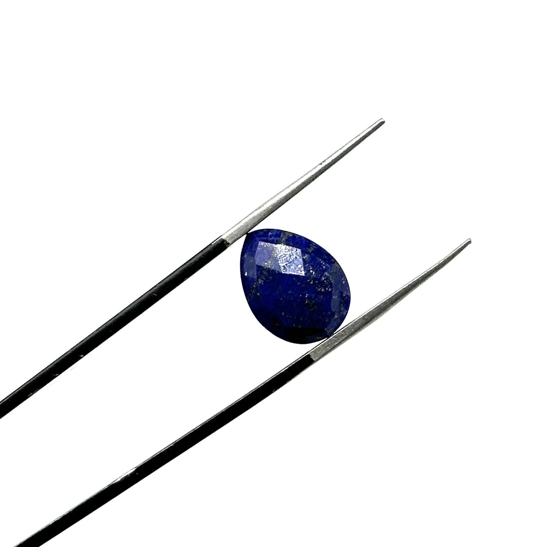 Natural Lapis Lazuli Faceted Pear Shape Beads, 9X12 MM Blue Lapis Briolette's Beads, Matched Pairs, Jewelry Making Pear Shape Beads
