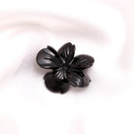 Load image into Gallery viewer, Natural Black Onyx Carved Flower Shape Stone, Black Onyx Handmade Flower Carving, 36 MM Beautiful Crafted Piece