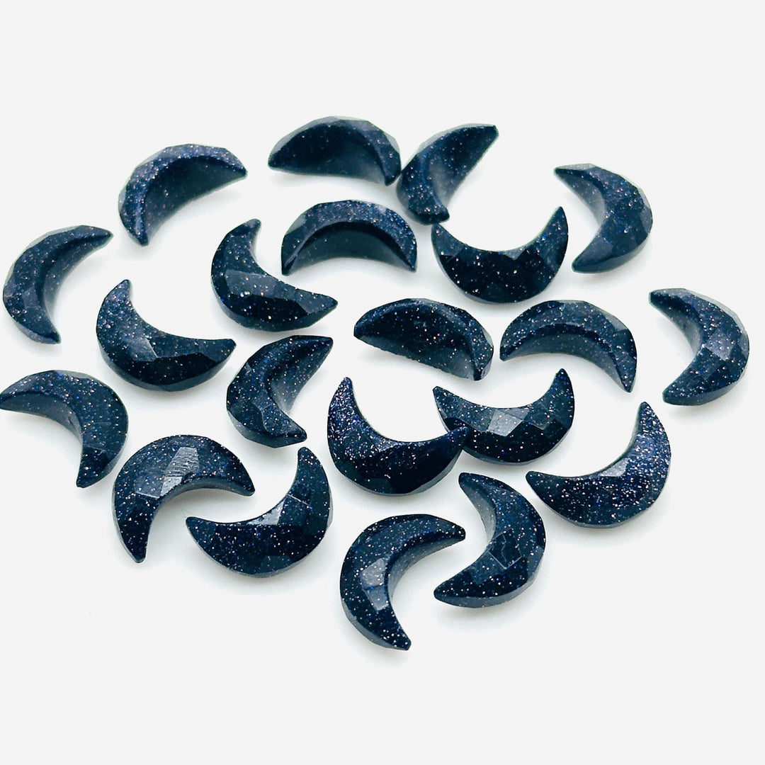 Pretty Black Sunstone Carved Moon Shape Beads, Hand Carved Moon Shape Gemstone Beads For Jewelry, Moon Shape Briolette's, Moon Charms 12 MM