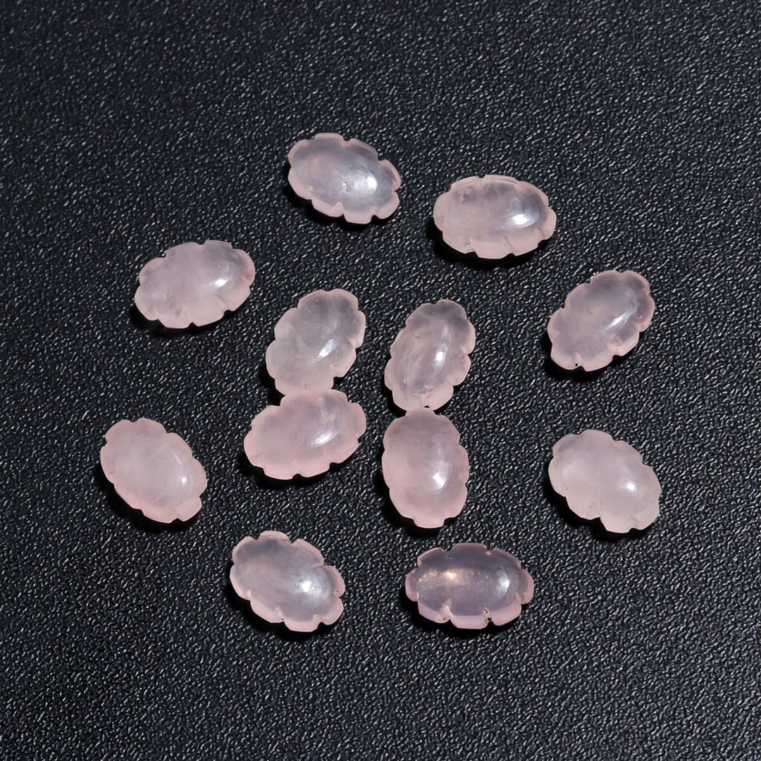 Natural Rose Quartz Clouds Shape Beads, AAA Rose Quarz Smooth Cloud Shape Beads, Hand Carved Charms, 12 MM, Loose Carved Briolettes