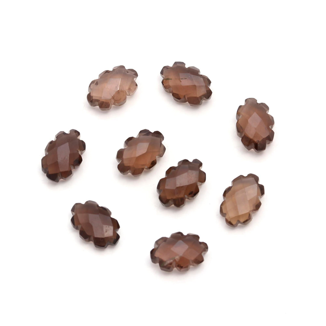 AAA Smokey Quartz Clouds Shape Beads, Natural Smokey Quartz Faceted Cloud Shape Beads, Carved Cloud Gemstone Charms, 12 MM Loose Briolettes