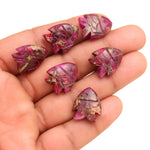 Load image into Gallery viewer, Pink Turquoise Fish Shape Beads ~ Hand Carved Mohave Turquoise Fish Gemstone Charms ~ Jewelry Making Loose Wholesale Beads, 15X18 MM