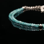 Load image into Gallery viewer, Pretty Sky Apatite Box Beads Bracelet, Handmade Faceted 2 MM Beads Bracelet, Bridesmaid Gift, Everyday Jewelry, Bracelet Gift for Her