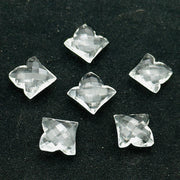 2,3,4,5,6 Pcs 100% Natural crystal quartz fancy Shape Jewlery Making Loose Gemstone, faceted Gemstone, Gemstone for Jewlery 11X12 mm.