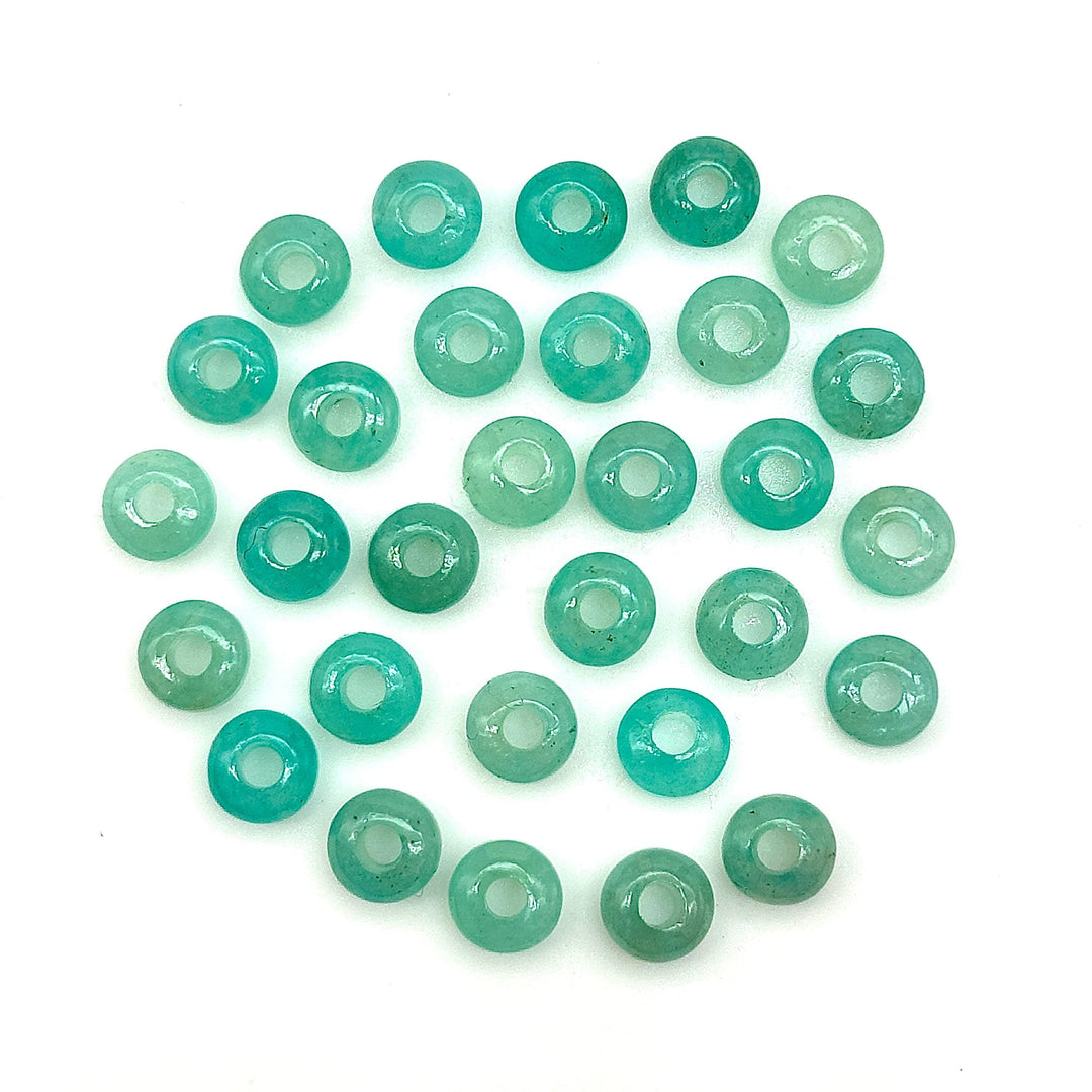 AAA Amazonite Donut Shape Beads, Natural Amazonite Donut Carving Stone, Loose Donut Shape Charm Beads, Energy Healing Stone 6MM
