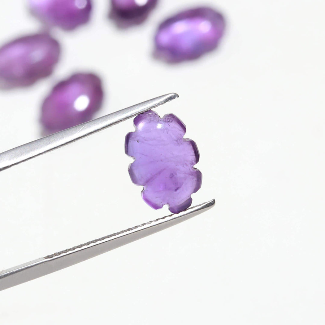 AAA Purple Amethyst Clouds Shape Beads, Natural Amethyst Smooth Cloud Shape Stones, Carved Amethyst Cloud Charms, 12 MM, Loose Briolettes