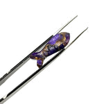 Load image into Gallery viewer, Carved Copper Amethyst Fish Beads: 25mm Briolette Charms