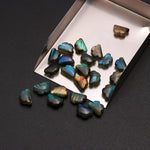Load image into Gallery viewer, Flashy Labradorite Clouds Shape Gemstone Beads, Labradorite Smooth Cloud Briolette's, Rainy Black Rainbow Cloud for Jewelry Making, 12 MM