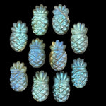 Load image into Gallery viewer, Flashy Labradorite Ananas Shape Gemstone, Carved Labradorite Pineapple Shape Stone, Ananas Carving Beads, Fruit Shape Hand Made Stones 24 MM
