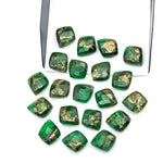 Load image into Gallery viewer, Mohave Green Copper Turquoise Leaf Shape Beads, Turquoise Faceted Leaf Briolette's, Jewelry Making Green Leaves  10X12 mm, Carving Beads
