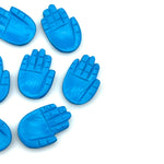 Load image into Gallery viewer, Blue Turquoise Hamsa Shape Carving Gemstones, 25 MM Palm Shape Gemstone, Healing Power Of Hamsa, Hand Carved Jewelry Making Charms