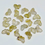 2,3,4,5,6 100% Natural Golden rutile Butterfly Shape Carving, Hand carved Butterfly shape Gemstone, carved Gemstone jewellery Making,12X7 mm