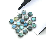 Load image into Gallery viewer, Flashy Labradorite Star Shape Briolette's, Natural Labradorite Star Gemstone Beads, Smooth Labradorite Star Beads, Mini Charms 8 MM