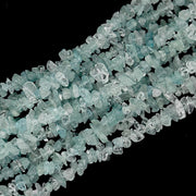 Natural Aquamarine Uncut Beads Strand, AAA Aquamarine Chips Beads for Jewelry Making, 16