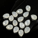 Load image into Gallery viewer, Natural White Moonstone Faceted Pear Shape Beads, 9X12 MM AAA+ Quality Moonstone Briolette's Beads, Matched Pairs, Jewelry Making Beads