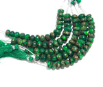 Load image into Gallery viewer, AAA Green Copper Turquoise Smooth Beads, Mohave Copper Turquoise Smooth Rondelle Beads, 9-10 MM Loose Gemstone Beads for Jewelry Making