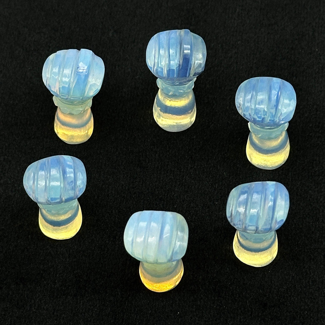 Amazing Opalite Hand Shape Carving, Flashy Opalite Punch Shape Stone, 27 MM Loose Hand Fist Charm For Jewelry Making, Hamsa Charms