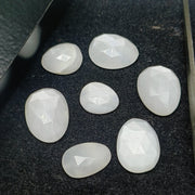 2,10,20,25,50pcs A-one Quality White Moonstone freeform Rosecut, Cut Stone rosecut, gemstone for jewelry,jewelry making rosecut15X13 16X13mm