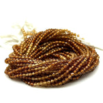 Load image into Gallery viewer, Natural Hessonite Shaded Faceted Round Shape Beads, 2 MM Brown Hessonite Gemstone Beads, 13 Inched Hessonite Loose Beads Strand for Jewelry