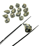 Load image into Gallery viewer, AAA Dalmatian Jasper Leaf Shape Beads, Jasper Leaf Shape Briolette's, Faceted Fancy Carvings for Jewelry, 11X15 MM, Wholesale Gemstones