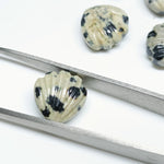 Load image into Gallery viewer, Natural Dalmatian Jasper Shell Shape Briolette's, Hand Carved Shell Shape Beads, Shell Shape Gemstone For Jewelry Making, 12 MM