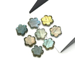 Load image into Gallery viewer, Natural Labradorite Flower Shape Beads, Hand Carved Flower Shape Gemstone, Flashy Labradorite Carving Beads, 11 MM Loose Beads for Jewelry