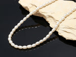 Load image into Gallery viewer, Beautiful White Pearl Necklace, Smooth Oval Pearl Beads Necklace, 6 MM Pearl Necklace, Party Wear Necklace for Her, Bridesmaid Gifts