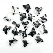 Rare Zebra Agate Butterfly Shape Beads, Black Agate Faceted Butterfly Shape Briolettes, Hand Carved Butterfly Gemstones for Jewelry, 14 MM