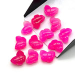 Load image into Gallery viewer, Dazzling Hot Pink Chalcedony Butterfly Shape Beads, Hot Pink Hand Carved Butterfly Briolettes, Gemstone Charms for Jewelry Making, 13 MM