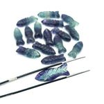 Load image into Gallery viewer, Natural Fluorite Fish Shape Gemstone, AAA Fluorite Fish Beads, Crystals Fish for Jewelry Making, Fish Charms, 23X9 MM Crystal Gifts