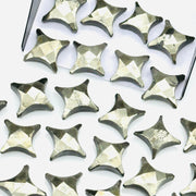 Natural Pyrite Ninja Star Shape Carving Beads, Fancy Star Shape Gemstone Beads, 11X15 MM Jewelry Making Star Shape Briolettes Beads