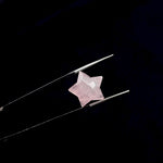 Load image into Gallery viewer, AAAA Rose Quartz Star Shape Briolettes, Natural Rose Quartz Star Gemstone for Jewelry Making, Faceted Pink Quartz Star Charms, 15 MM