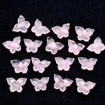 Load image into Gallery viewer, Natural Rose Quartz Butterfly Shape Beads, Faceted Butterfly Gemstone, Rose Quartz Animal Carving Beads For Jewelry, Charms Beads 14x10 MM